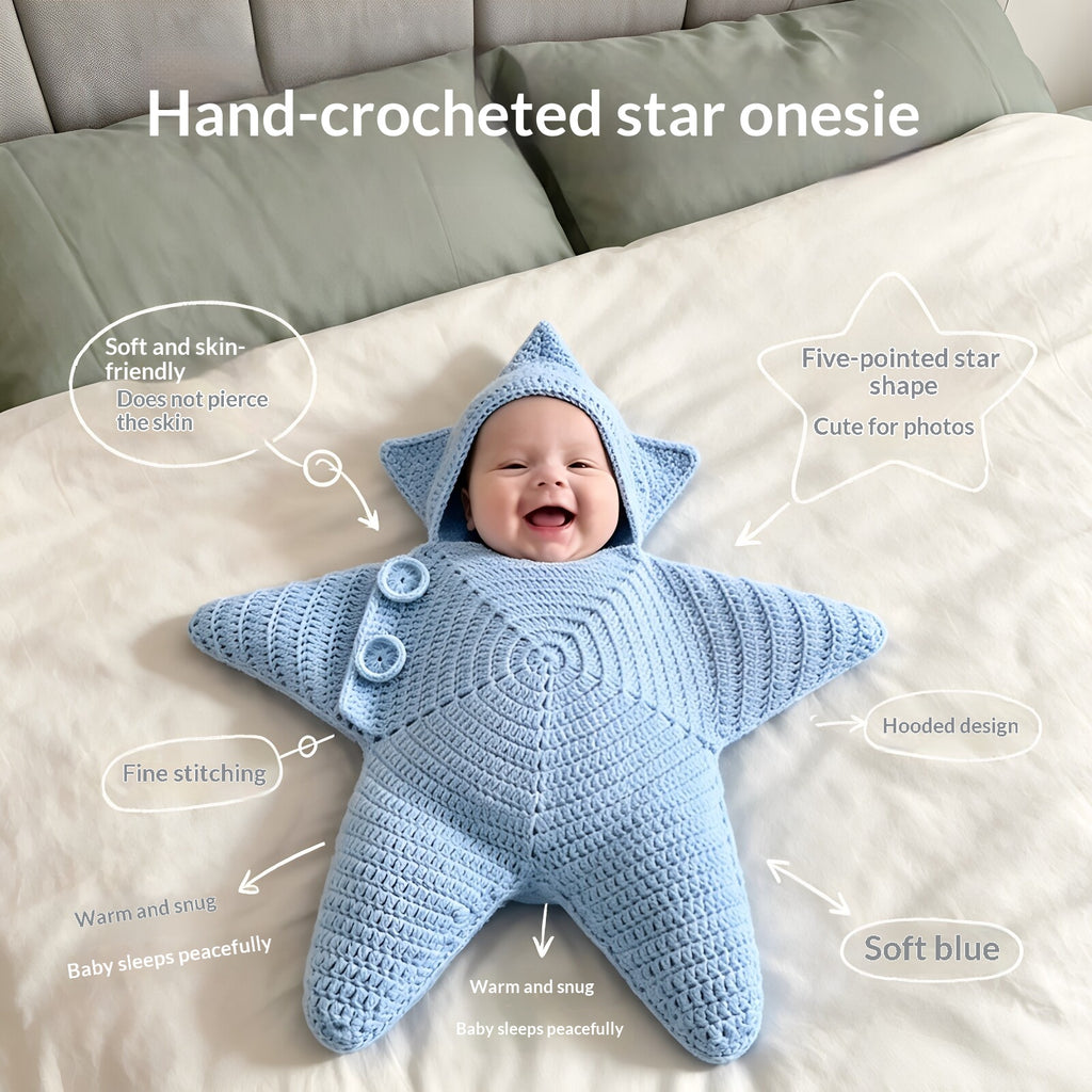 Star-shaped Crochet Starfish Baby Sleeping Bag