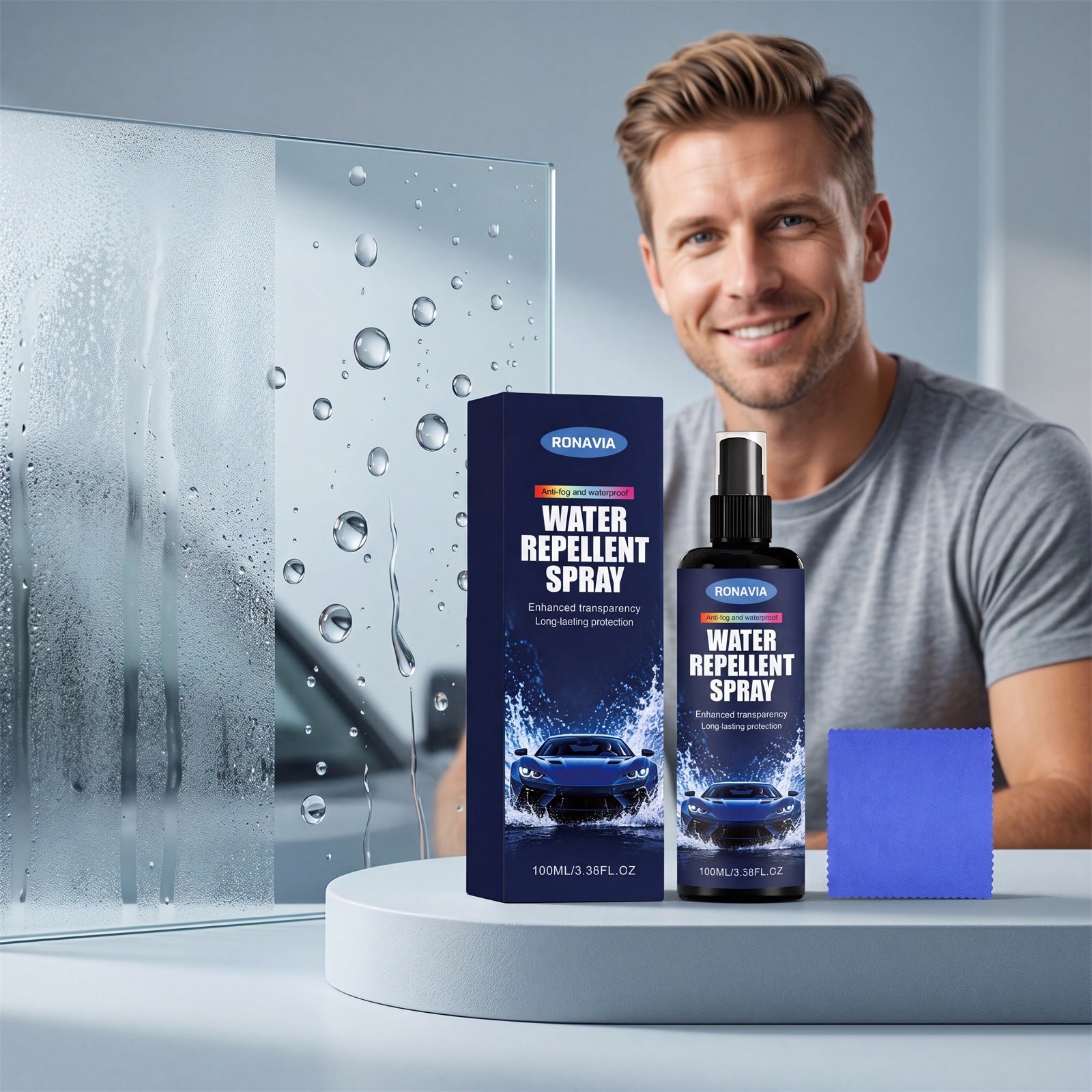 Fenêtre de voiture Vaporisateur anti-buée et hydrofuge