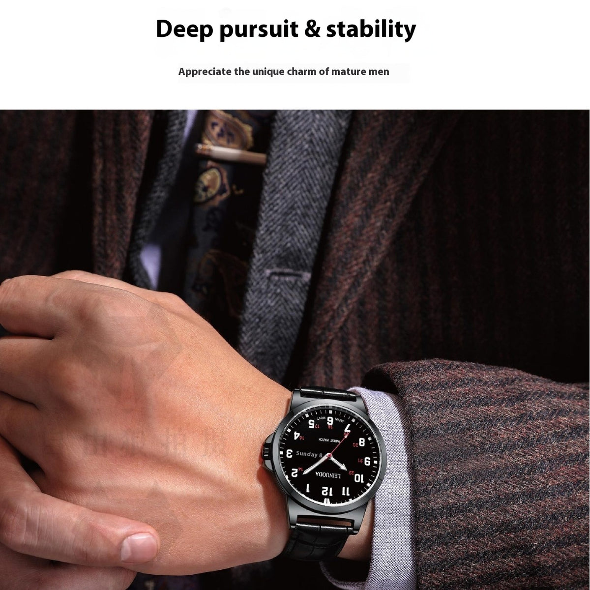 Numbers Surface Waterproof Simple Quartz Men's Watch