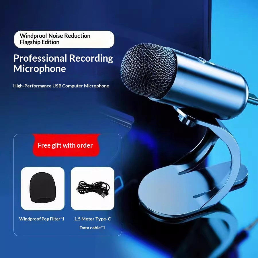 Microphone de bureau parance de bruit RVB