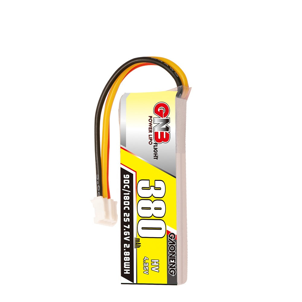 GNB High Energy 380mAh 2s 76V 90C HV128 Racing Mosquito Voiture High Burst Lithium Polymer Bat