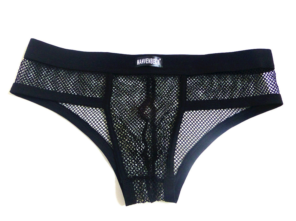 Sous-vêtements homme Transparent Mesh Slips Basse taille Convex Design Sous-vêtements hommes
