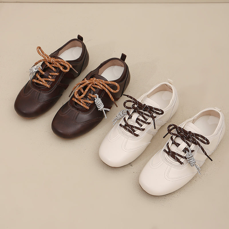 Femmes Vieille Monnaie Minimaliste Rétro Sneakers