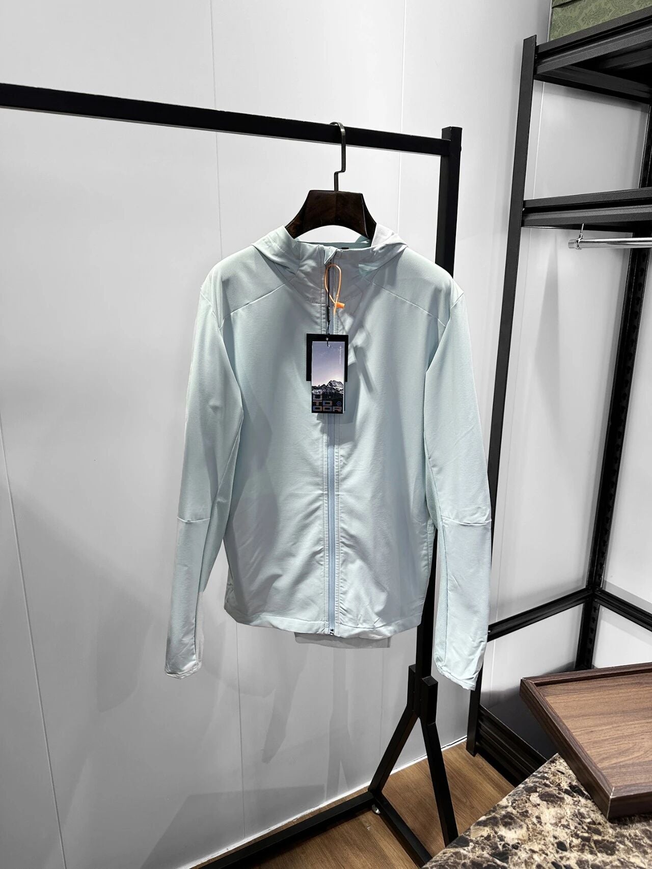 Rapide Dry Sun Protection Softshell Veste à capuche pour hommes