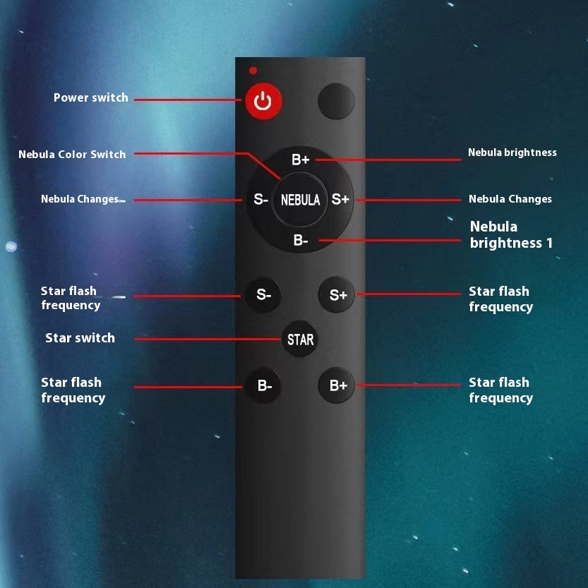 Projecteur de lampe de projection d'atmosphère étoilée