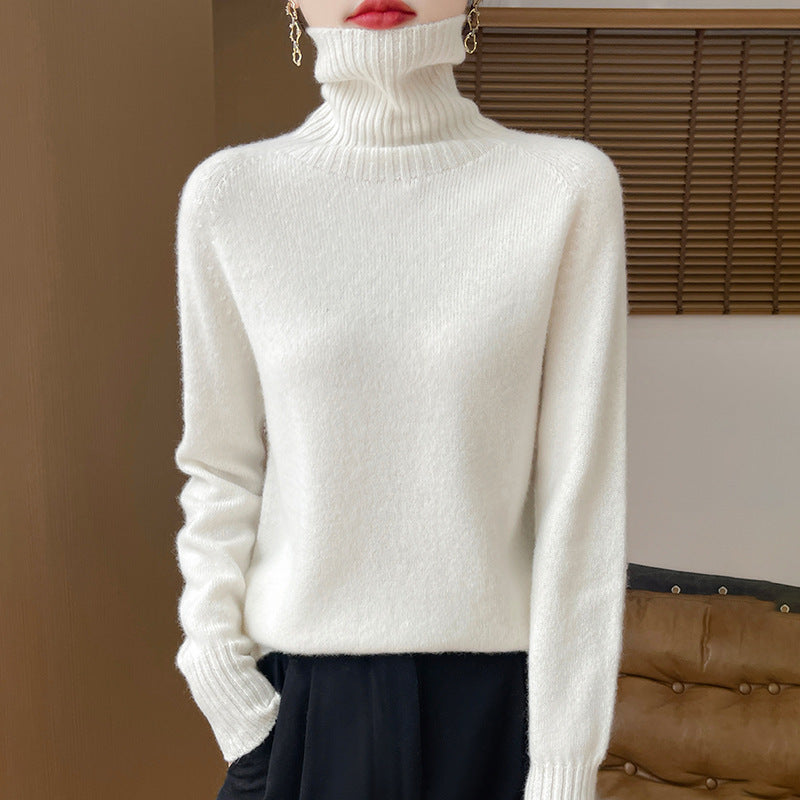 Chandail tricoté Pull à manches longues en couleur solide