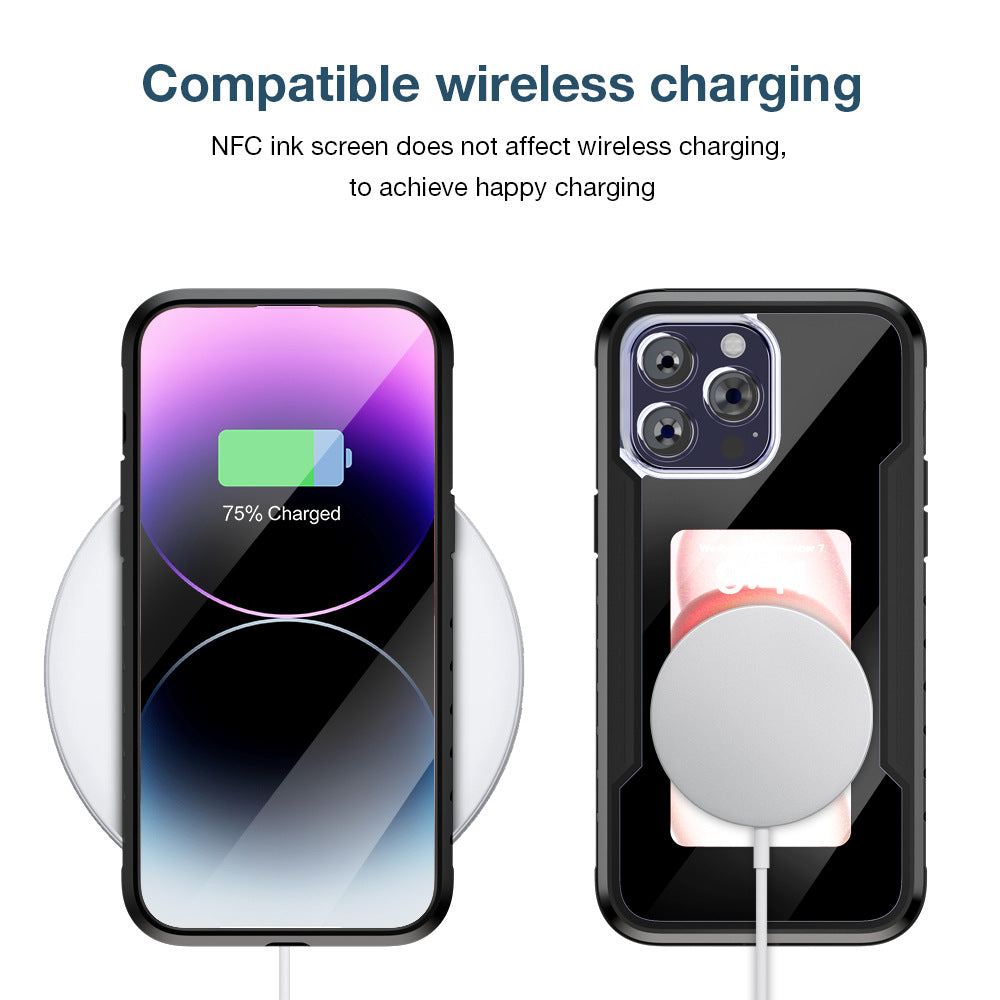 Support Chargeur sans fil bricolage écran quatre couleurs E-ink téléphone mobile protection Case