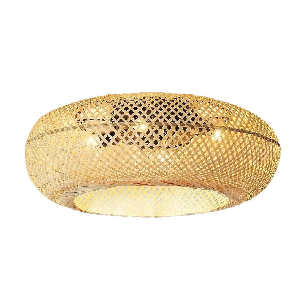 Lumière de plafond télécommandée de style Bamboo-weave