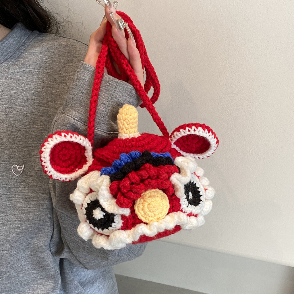 Sac à tambour imprimé Lion rouge - Boîtier de rangement pour instruments de percussion portable avec Fab durable