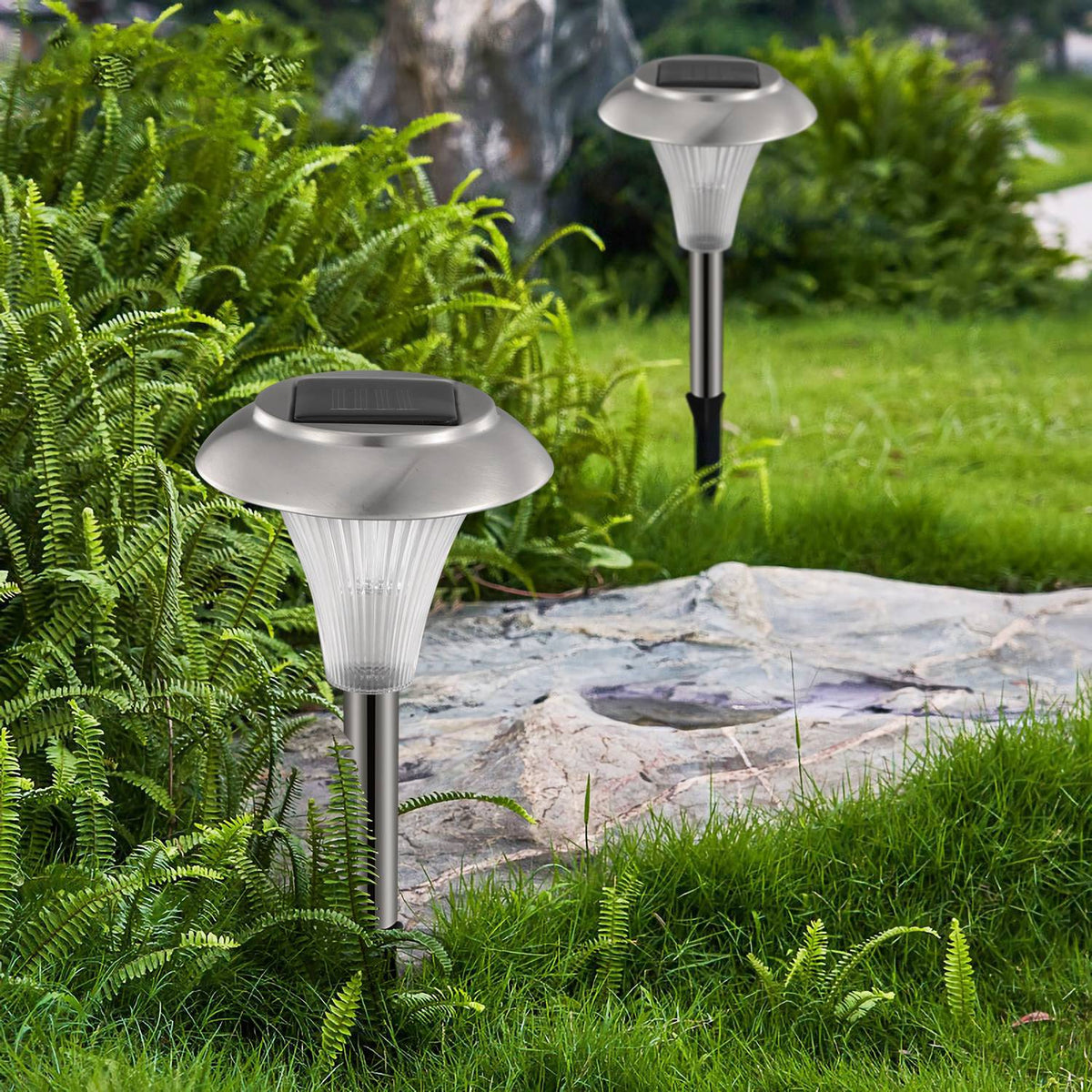 24Pcs 12Pcs 8Pcs 4Pcs Solar Garden Lights IP44 Waterproof 7 Color Changing for Disk Sorting