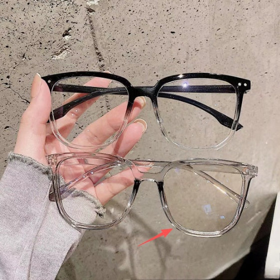 Cadre carré Non-prescription Verres Plains à blocage de lumière bleue