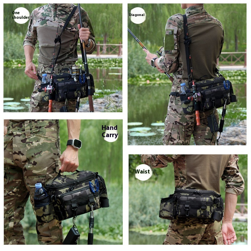 Grand Capacité Multifonctionnel Insertion Pole Lure Waist Bag