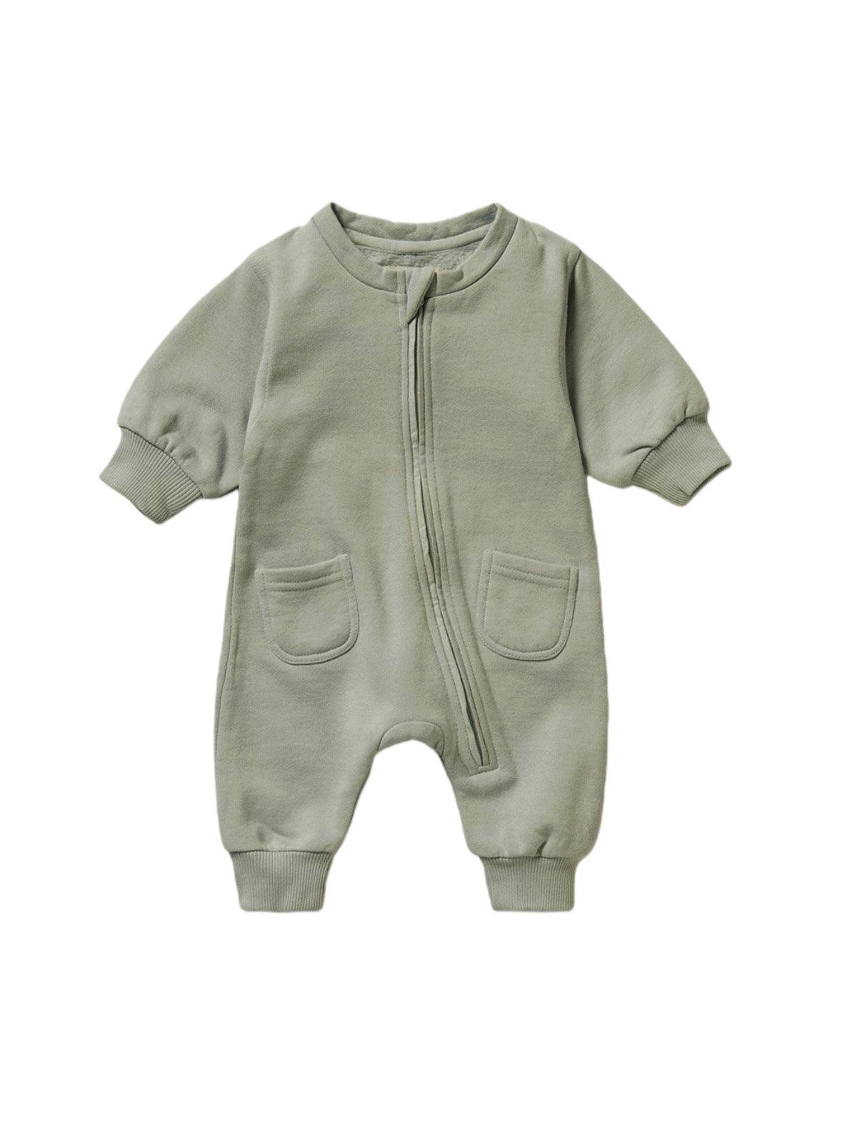 Printemps Automne Solide couleur manches longues Baby Onesie