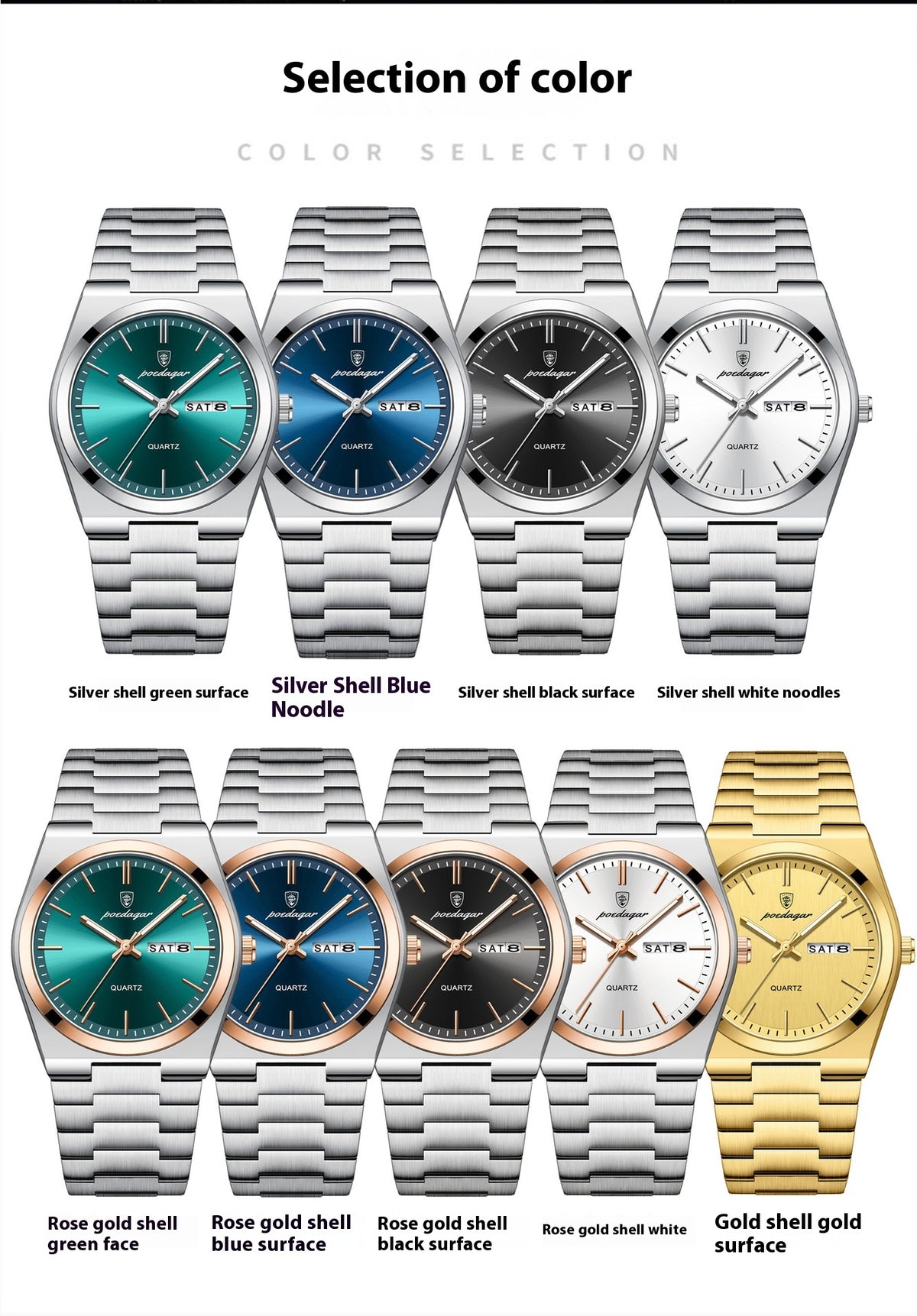 Montre à quartz ultra-mince étanche pour hommes