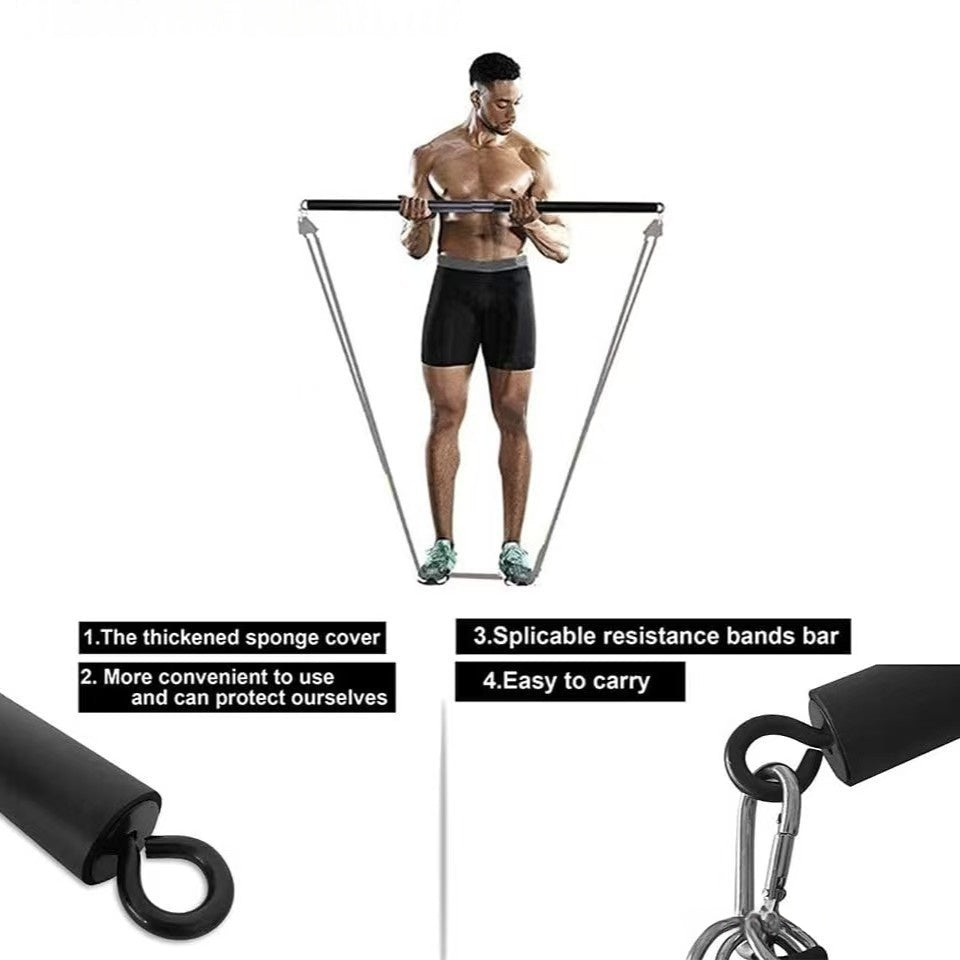 Jeu de bandes de résistance multi-fonctionnelles Pilates de fitness