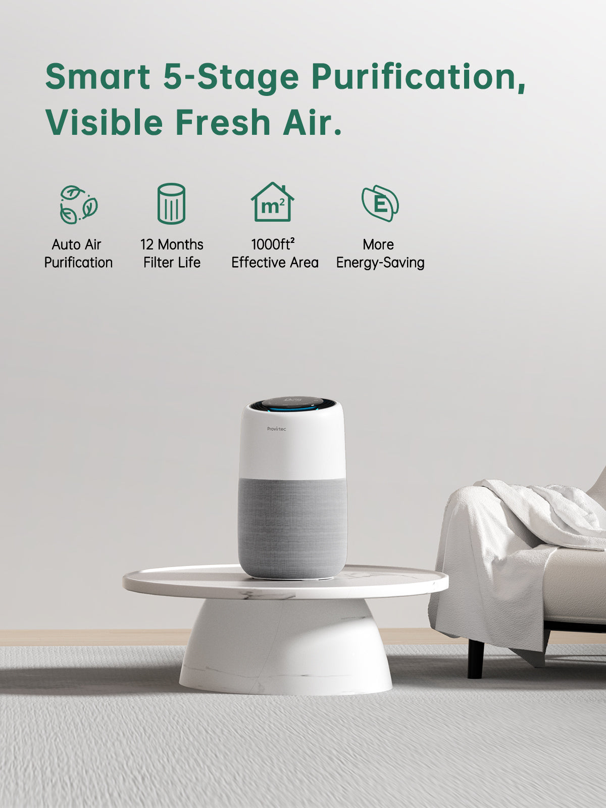 Air Purifer pour la maison Allergies et animaux de compagnie Hai Fumers dans la chambre Pet Ai Purifer Acte amélioré