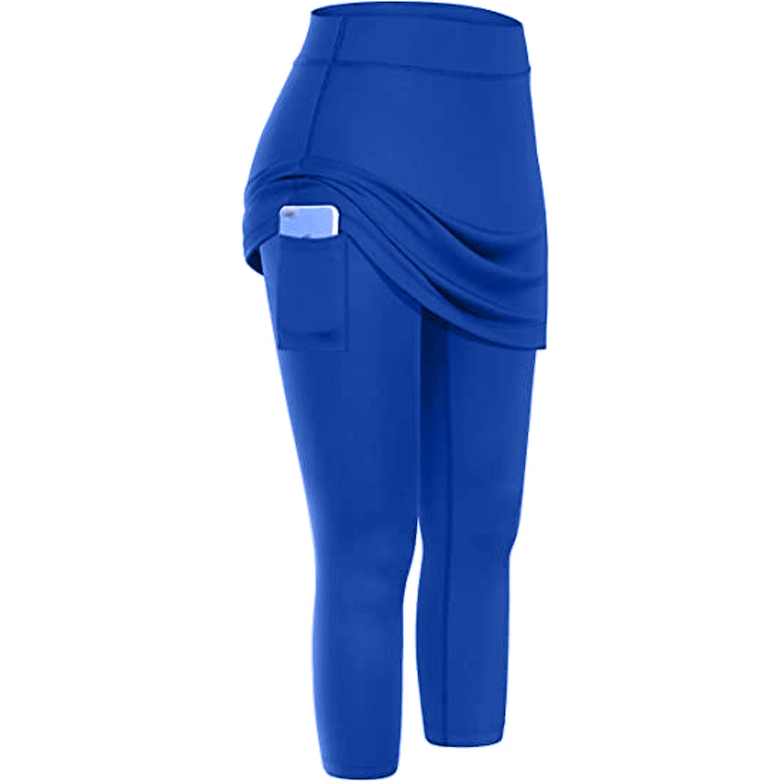 European and American Solid Color Fake Two Piece Cropped Pants Yoga Vêtements Yoga Pantalons Sli
