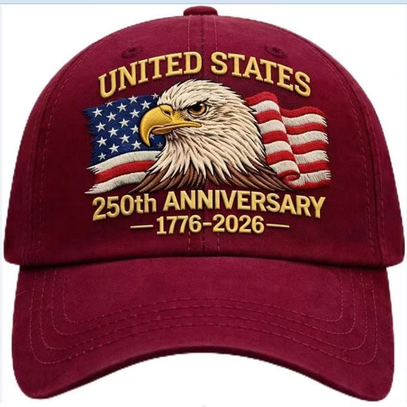 American 250th Anniversary Casquette de baseball adaptée aux hommes et aux femmes - Embro ajustable unisexe