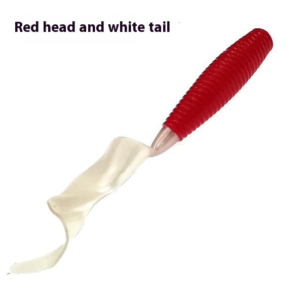 Soft Needle Rolling Tail Cultre Topmouth Weever Luminous Bionic Fake Bait
