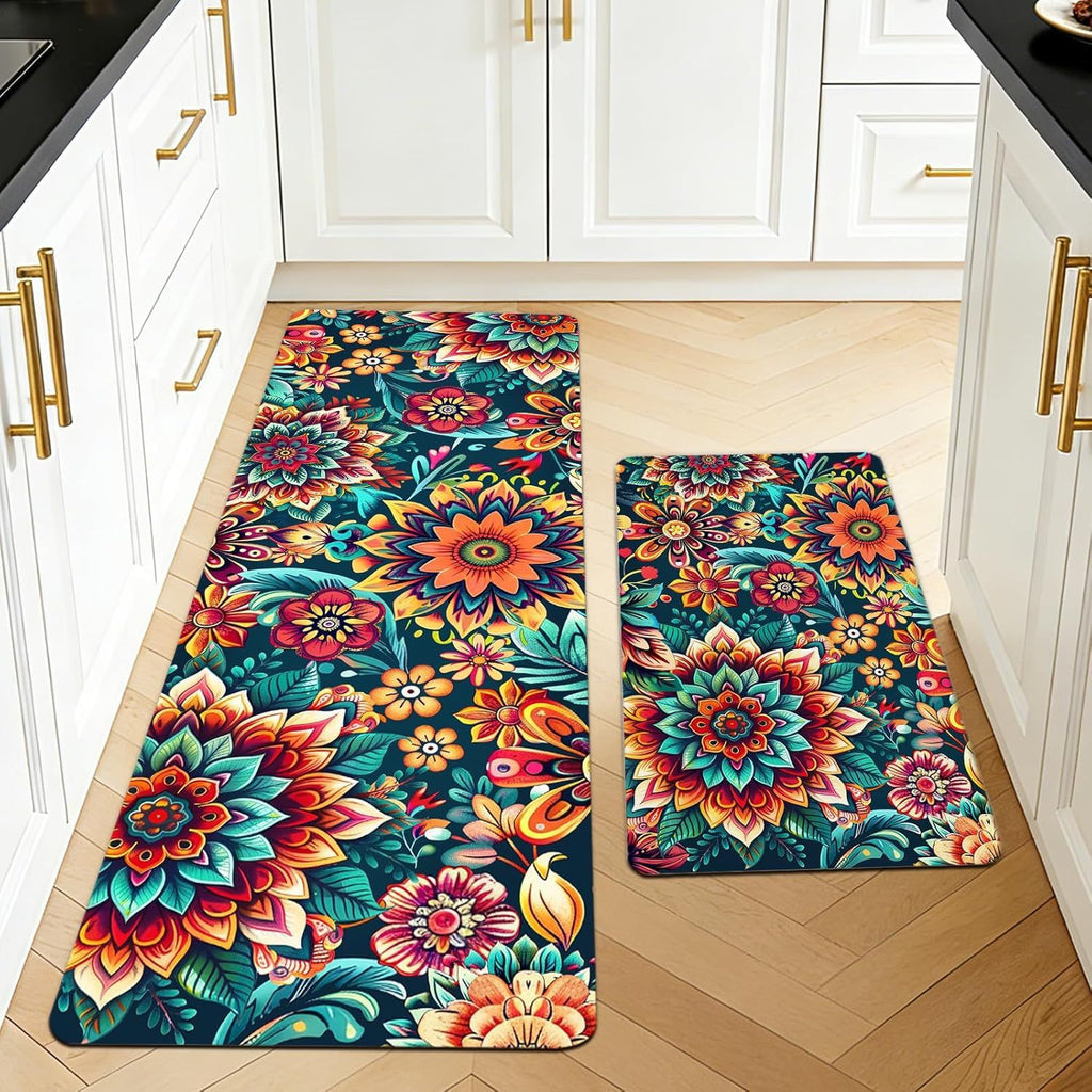 Tapis de cuisine en cristal Velvet qui absorbe l'eau et l'huile et résistes Stains