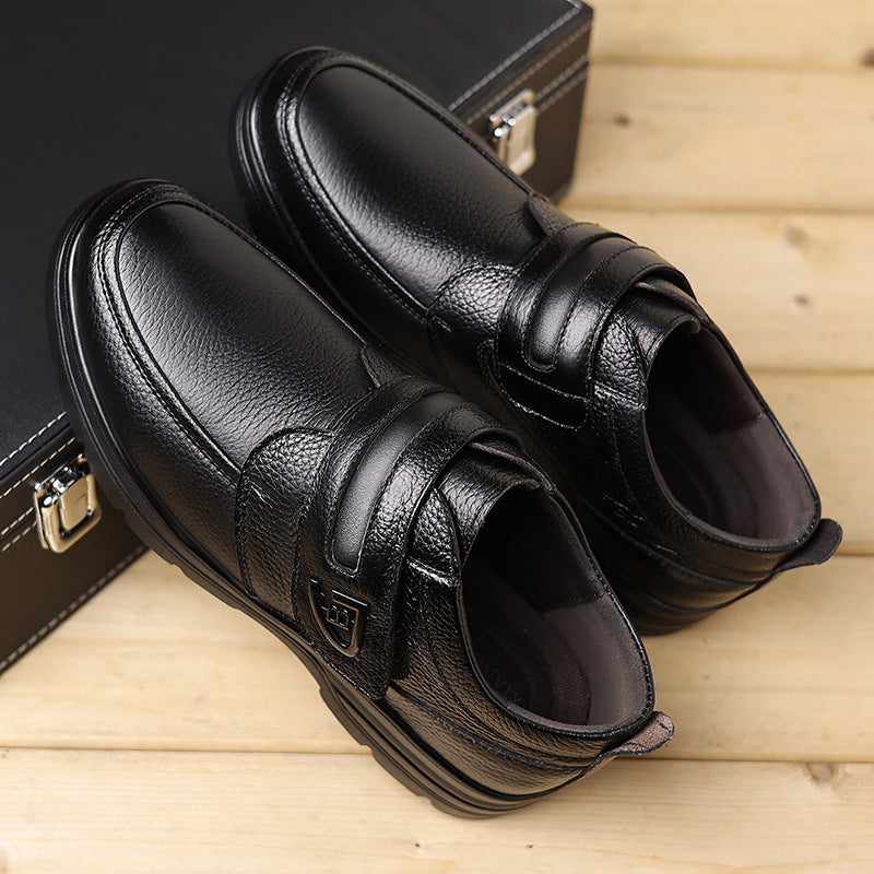 Chaussures en cuir casual britannique style affaires fabriqués à partir de Cowhide plein grain avec un So