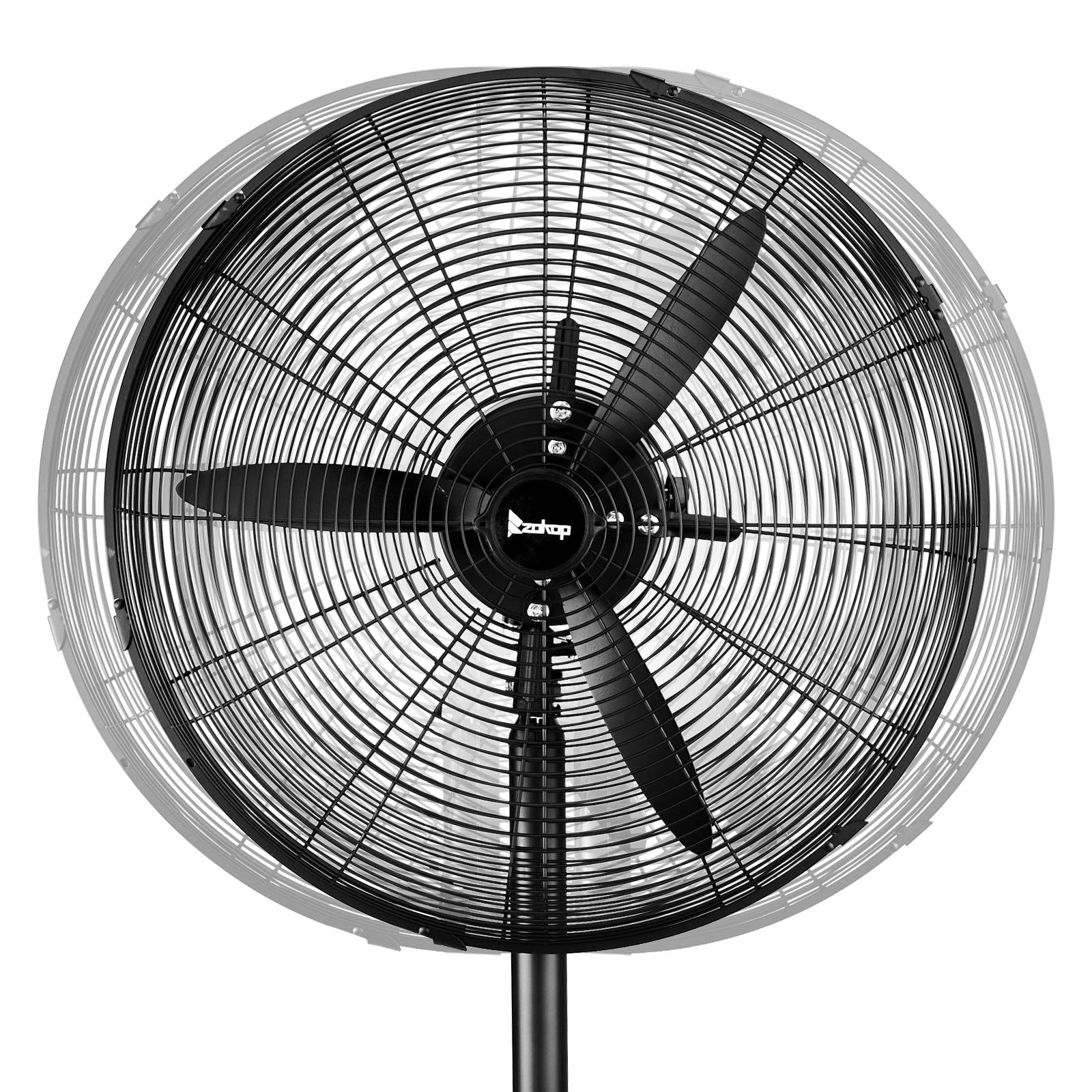 Eventail de plancher de piédestal oscillant de 20 pouces