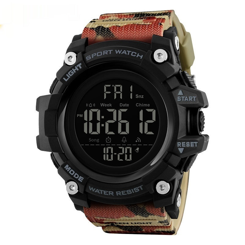 Montre électronique sport de plein air homme avec multi-fonction
