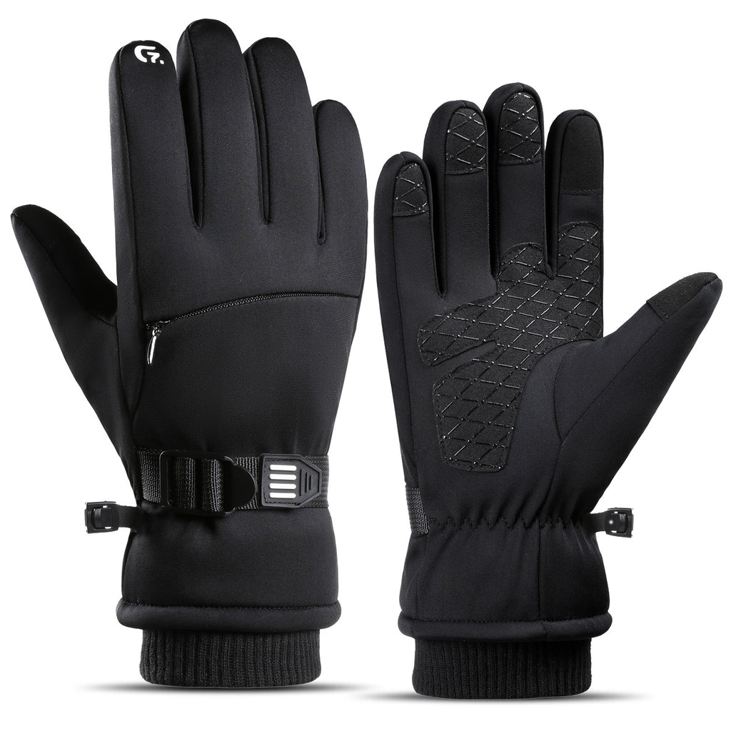 Gants imperméables épais et résistants au froid doublés de polaire