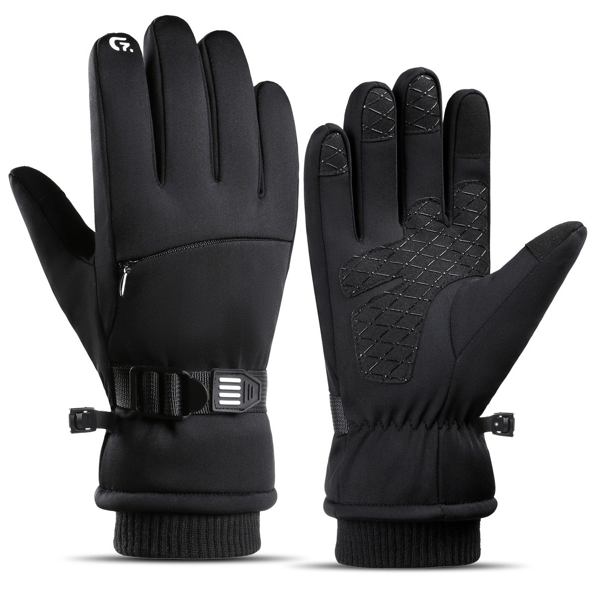 Gants imperméables épais et résistants au froid doublés de polaire