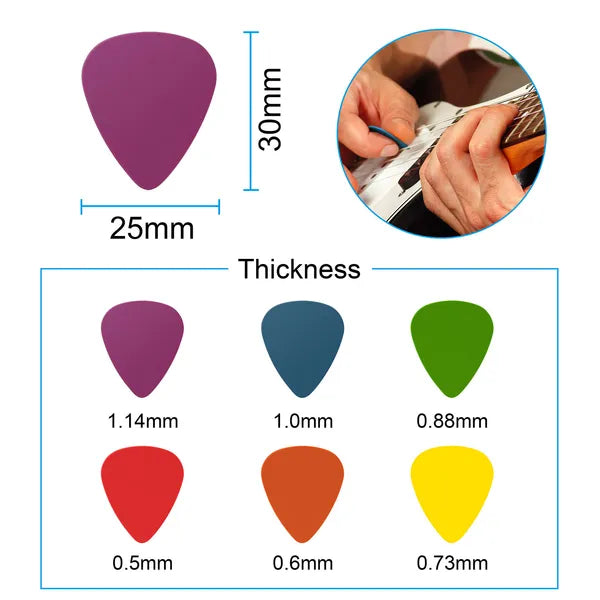 Plectrums électriques acoustiques standard Picks de guitare 12-Pack