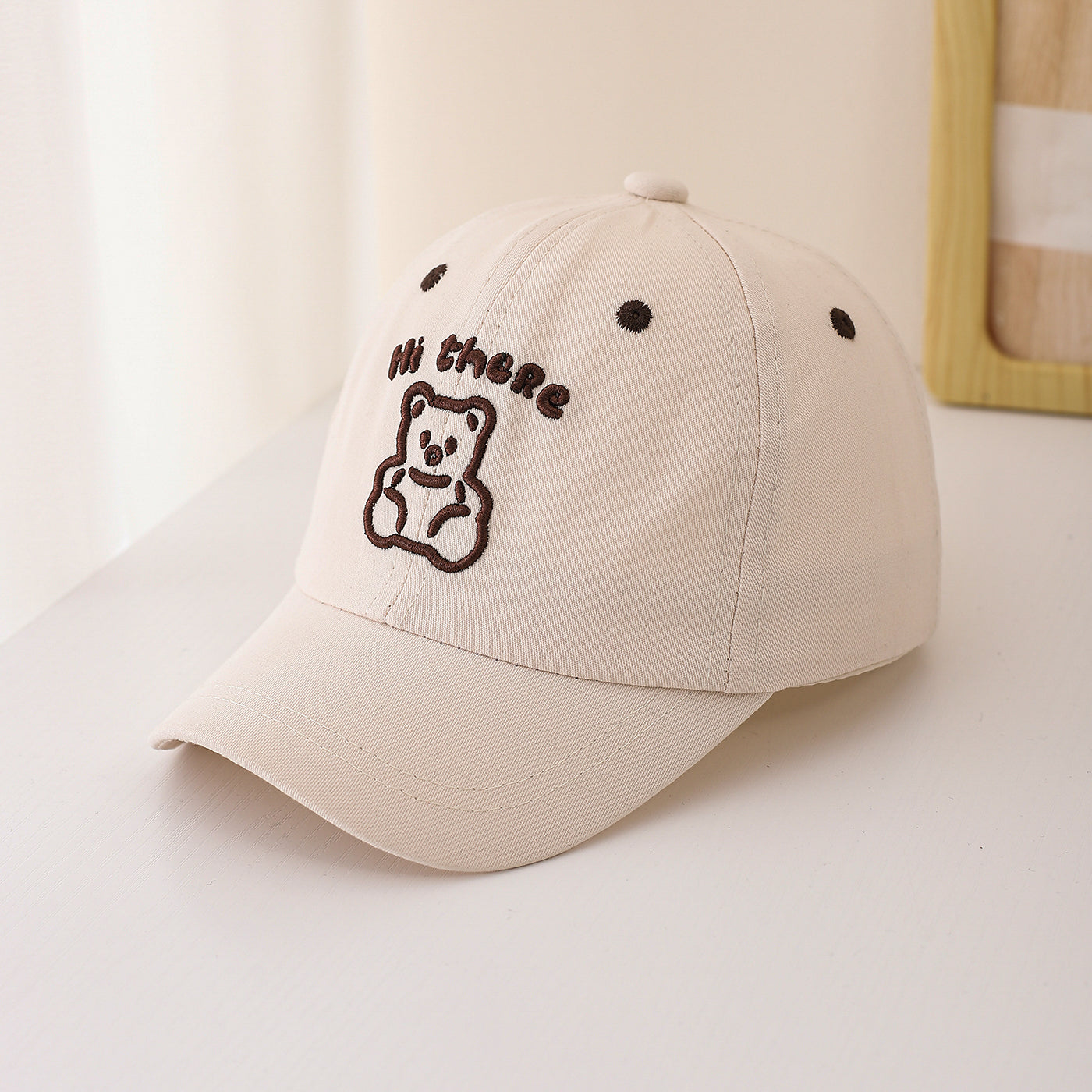 Broderie de lettre pour ours en peluche monocolore pour enfants Et Si