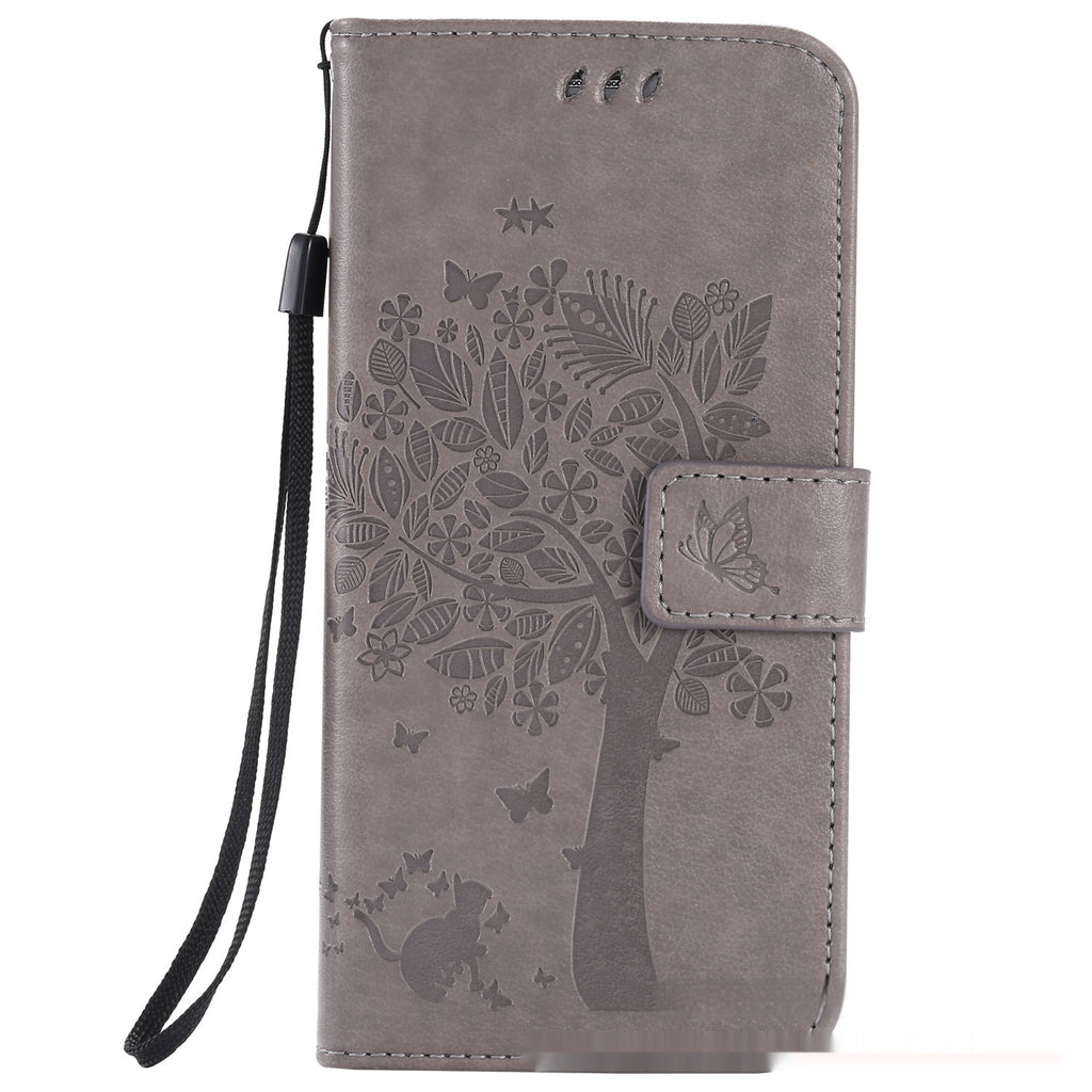 S23 Boite de téléphone mobile pour chat et arbre