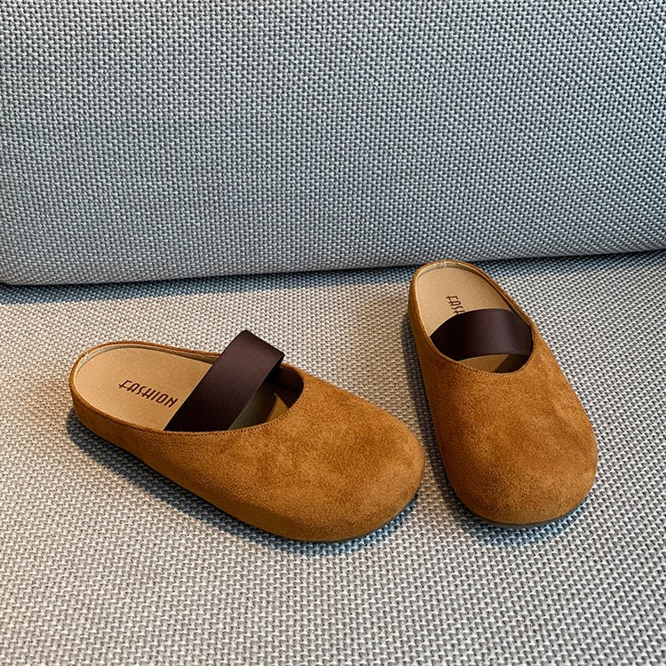 Plate-forme de démarrage en hauteur Slipon orteil fermé Ballet Mules Pour Petite Femmes