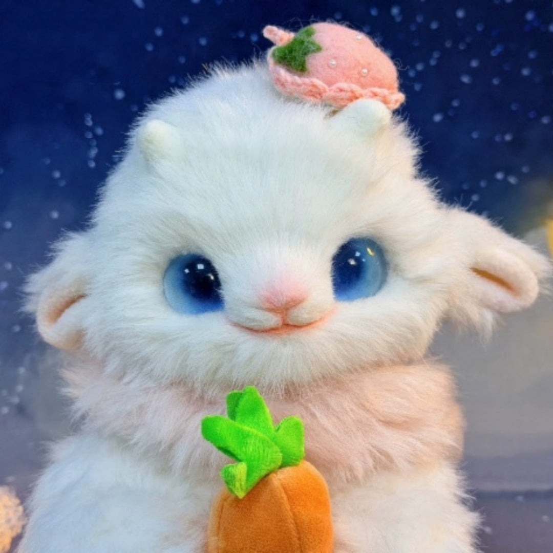 Blue Eyed Luna Sheep Original Handmade Healing Skeleton Plush