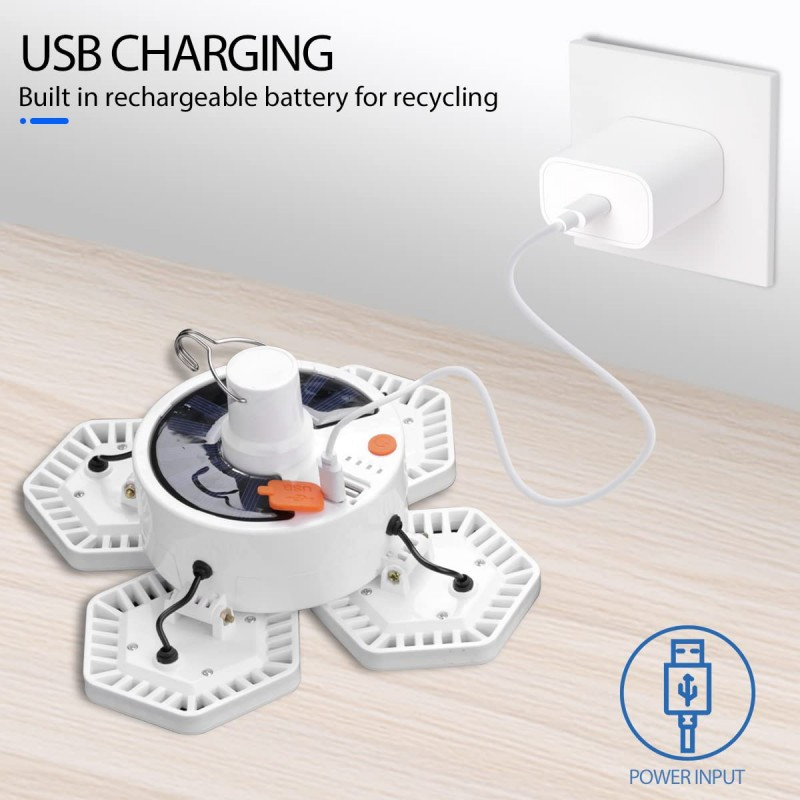 Lampes de camping 360 lumières de tente LED avec télécommande USB lampe de camping lumière 5 mode