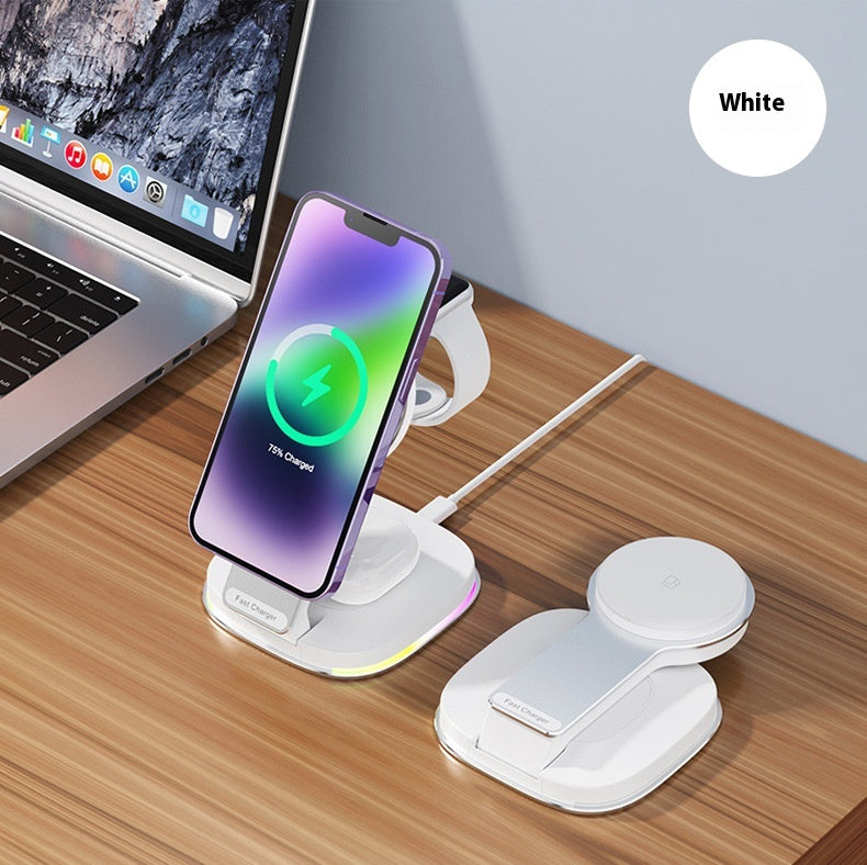 15W Three-in-One Wireless Charging Stand for Electric Devices