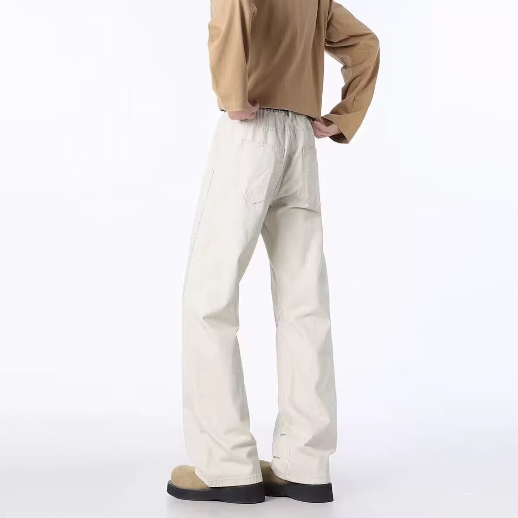 Bouton-voler Side-zip Jeans pour hommes