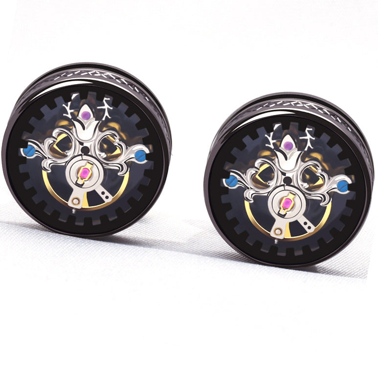 Tourbillon Cufflinks Léger Luxury Business Style français Shirt Punk Movement Cufflinks
