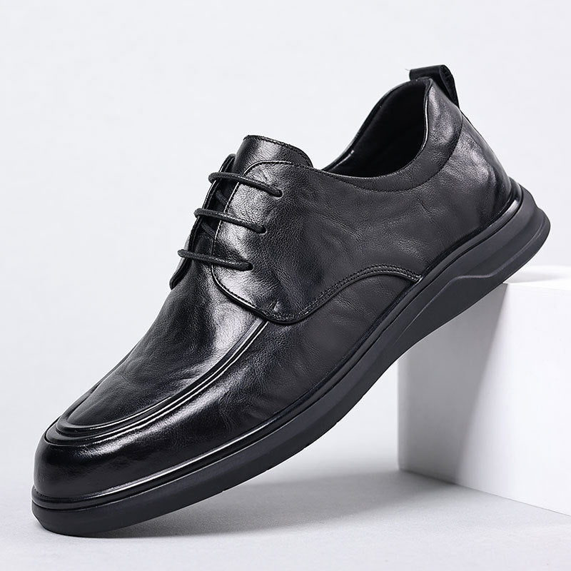 Chaussures de robe en cuir casual d'affaires pleine fleur