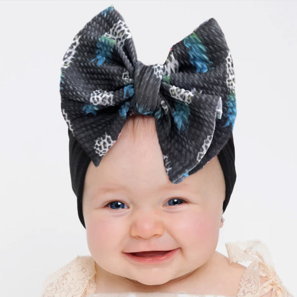 Mode Enfants Double couche imprimé Bow Bandana