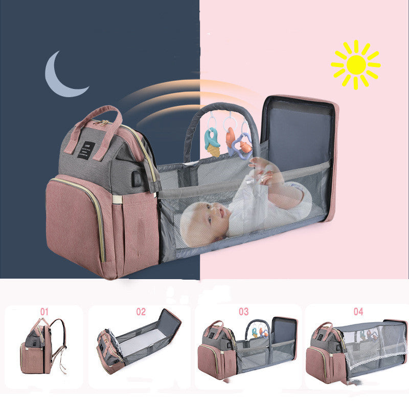 Mummy Baby Crib sac à dos Grande capacité Out Lait Sac isolé Femmes