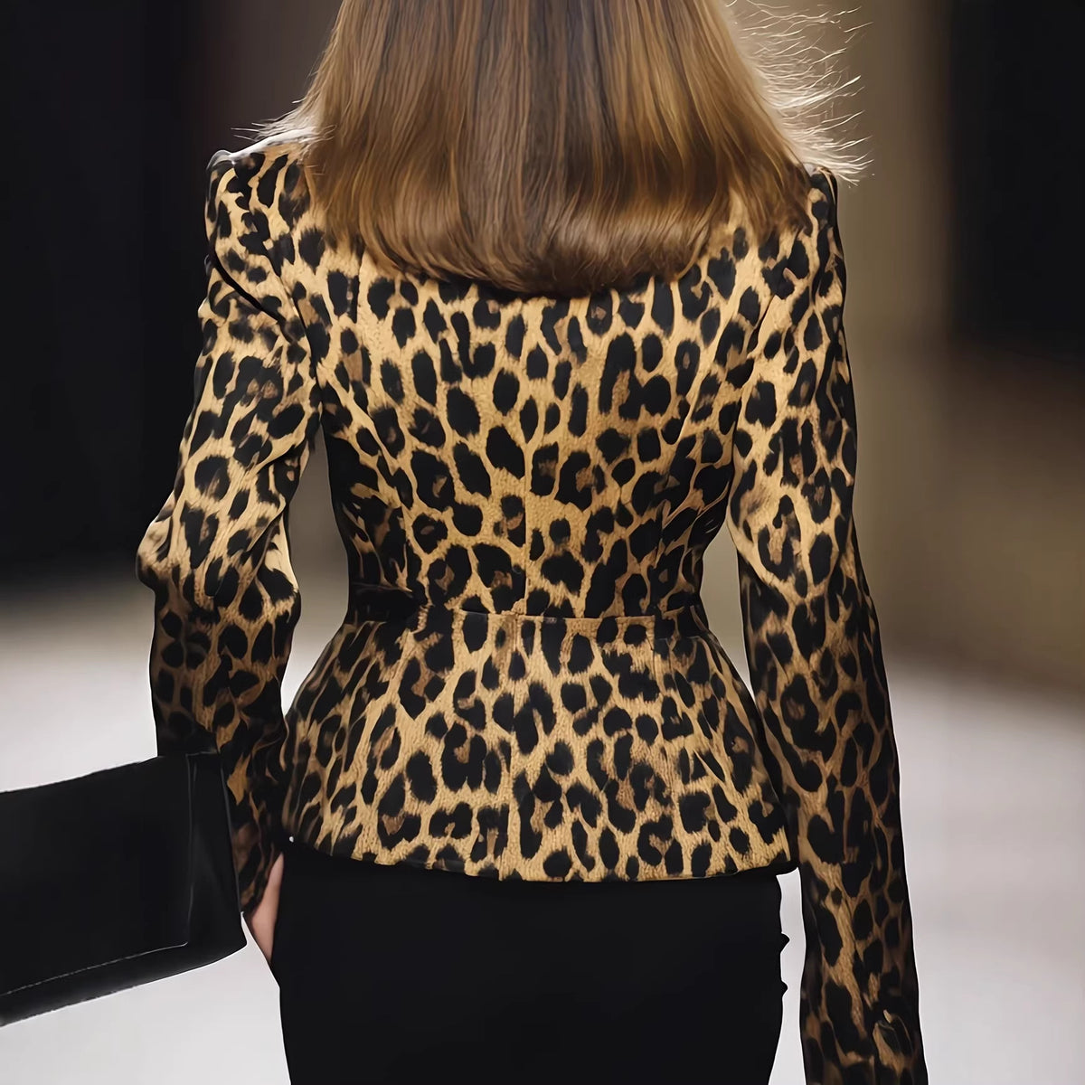 Tailored short blazer with contrasting lapels