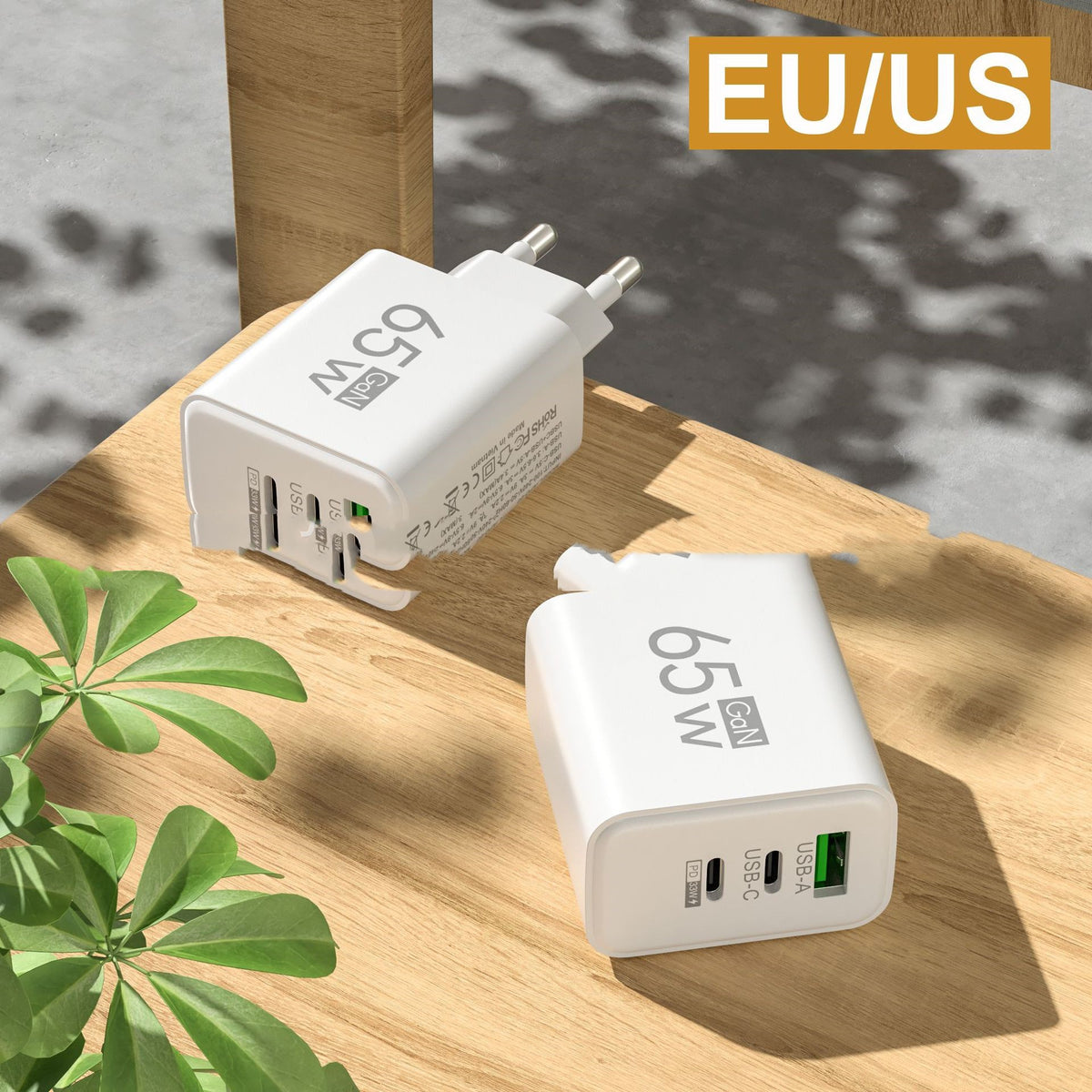 Square Frosted Multi-Port Cell Phone Charger