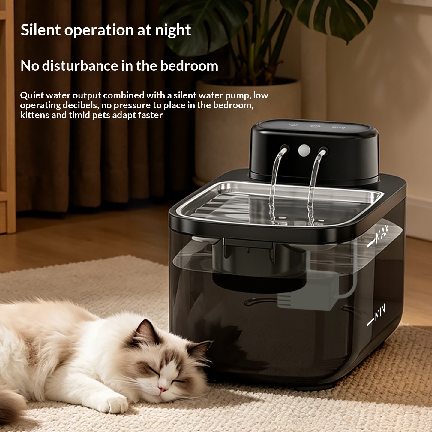 Smart Sensor sans fil Fontaine d'eau pour animaux