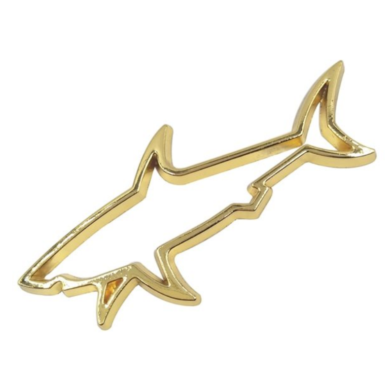 Label décoratif en métal de requin creux personnalisé
