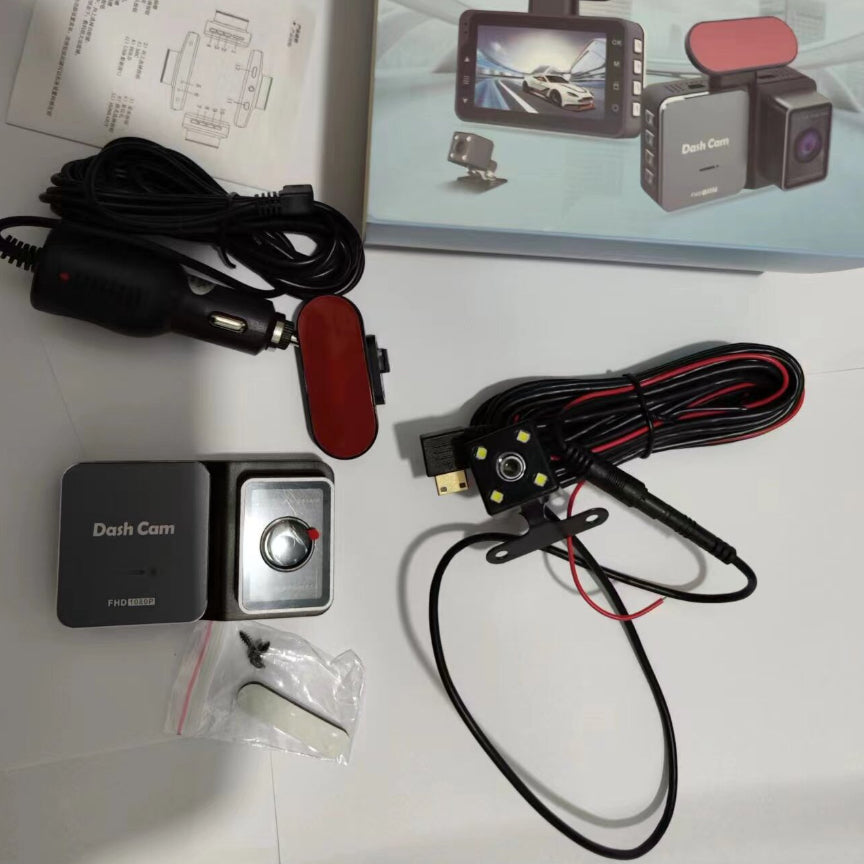 Driving Recorder HD Night Vision Vidéo 3 pouces DVR double-lent