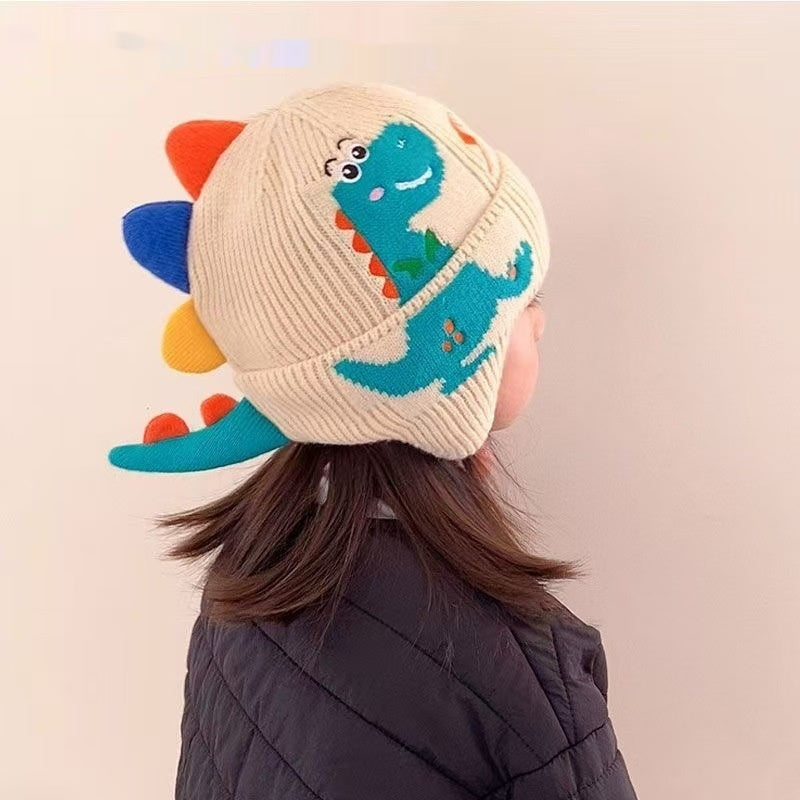 Chapeau chaud dinosaure mignon pour enfants