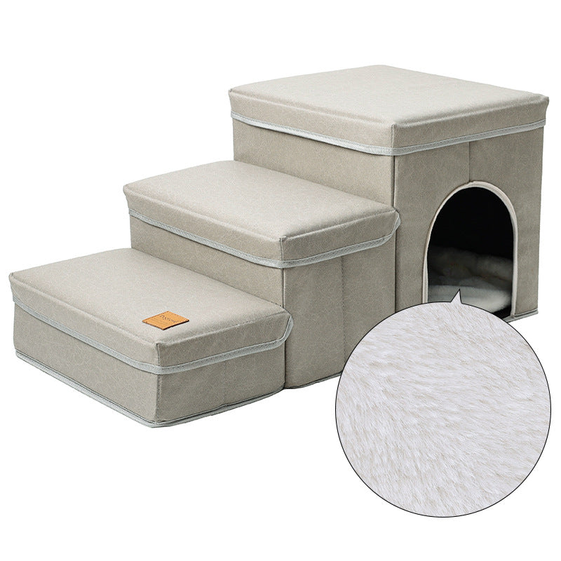 Chat Kennel Cage Multifonctionnel Dog Stairs Lit supérieur Canapé Puppy Escalade fournitures pour animaux de compagnie