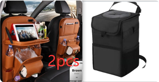 PU sac de rangement de voiture en cuir siège multifonction arrière plateau sac de suspension étanche