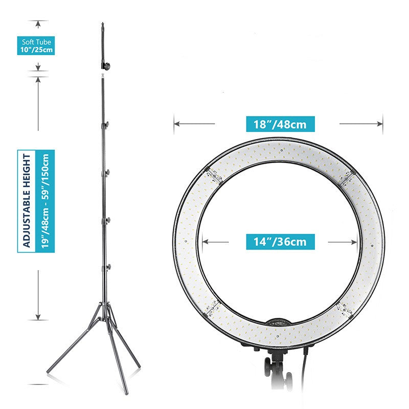 18" LED Ring Light Fill Light Mobile Phone Video Shooting Photo Light